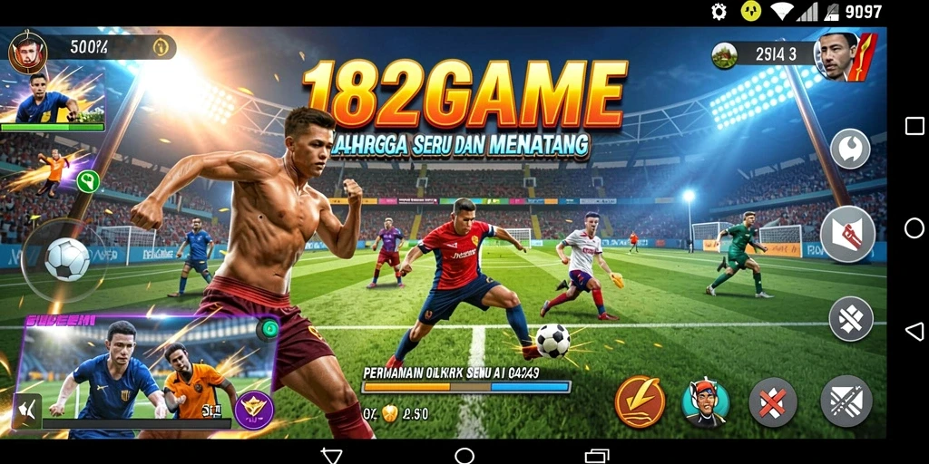 Tampilan gameplay seru dari 182GAME dalam aksi olahraga.
