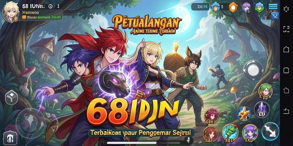 Tampilan screenshot game 68IDN dengan karakter anime yang menarik.