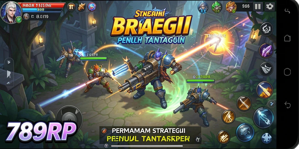 Tampilan gameplay mendalam dari game strategi 789RP.