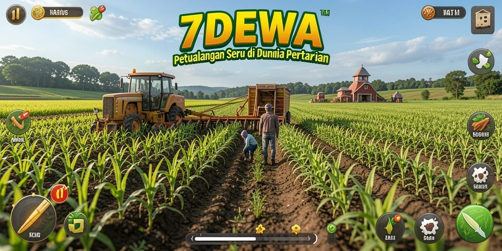 Gameplay seru saat merawat tanaman dan hewan di 7DEWA.