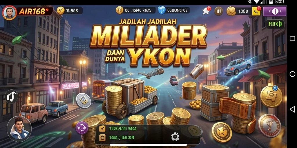 Screenshot menunjukkan momen seru gameplay Tycoon.