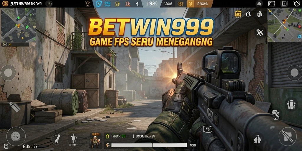 Tampilan gameplay intens di BETWIN999 dengan aksi FPS mendebarkan.