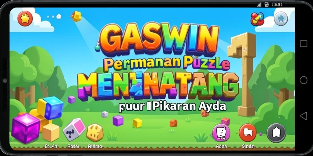 Screenshot GASWIN menampilkan berbagai puzzle yang menantang dan gameplay yang seru.