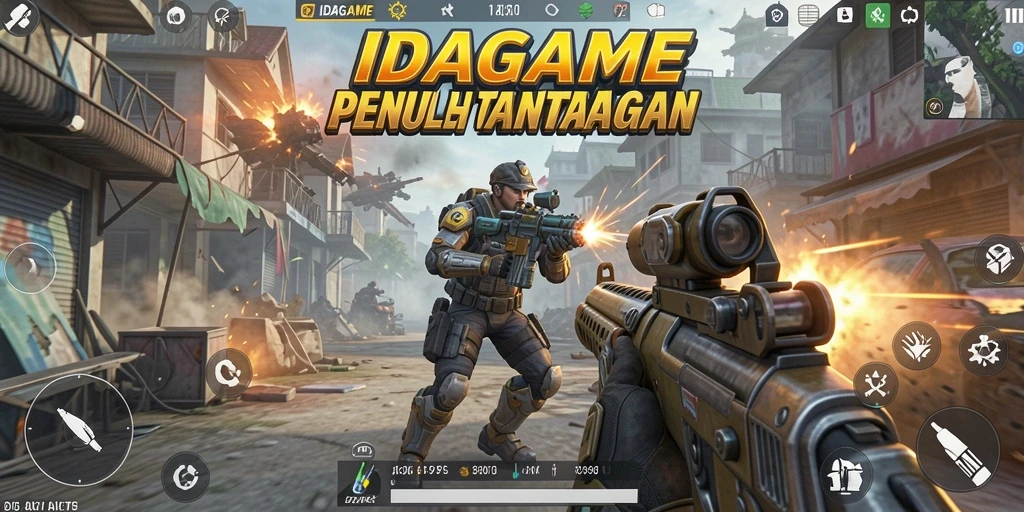 Screenshot menunjukkan aksi seru dalam gameplay TPS IDAGAME.