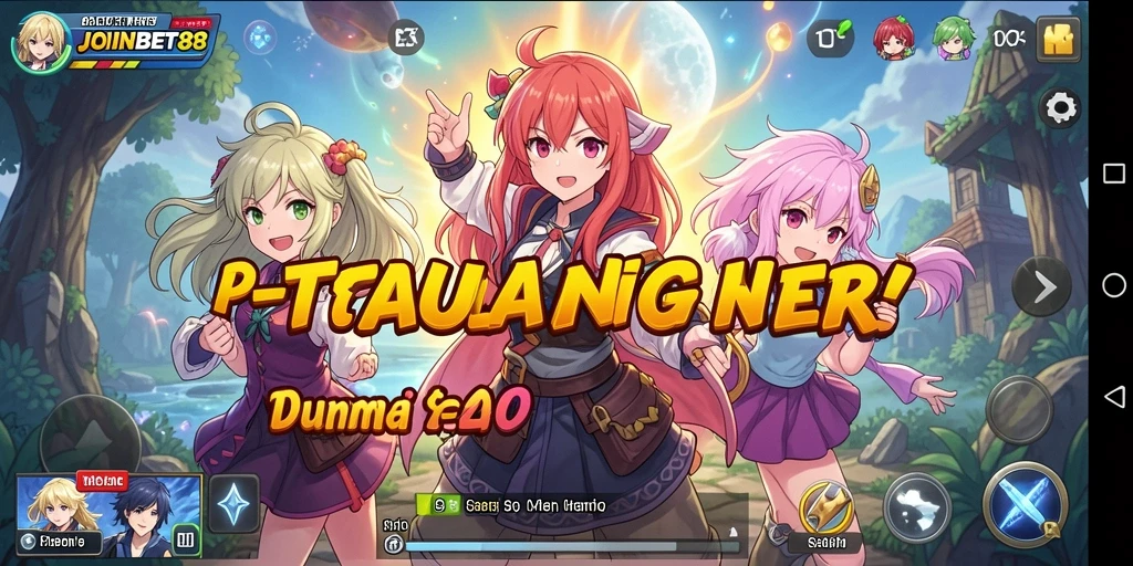 Screenshot utama JOINBET88 menampilkan karakter Anime dalam aksi menarik.