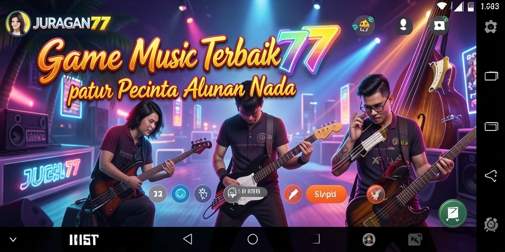 Screenshot gameplay menunjukkan pengguna menyanyi dengan penuh semangat.