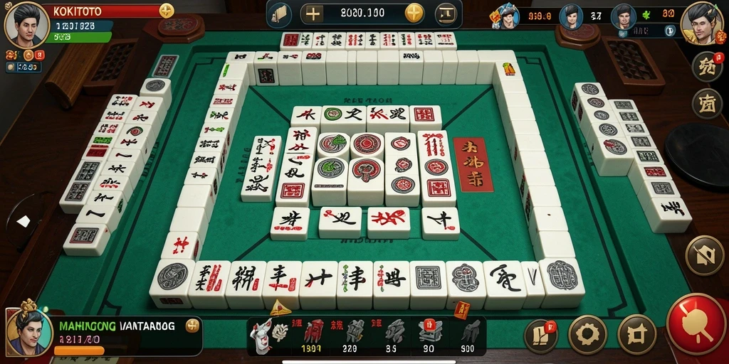 Screenshot KOKITOTO menampilkan gameplay Mahjong yang seru dan menarik.