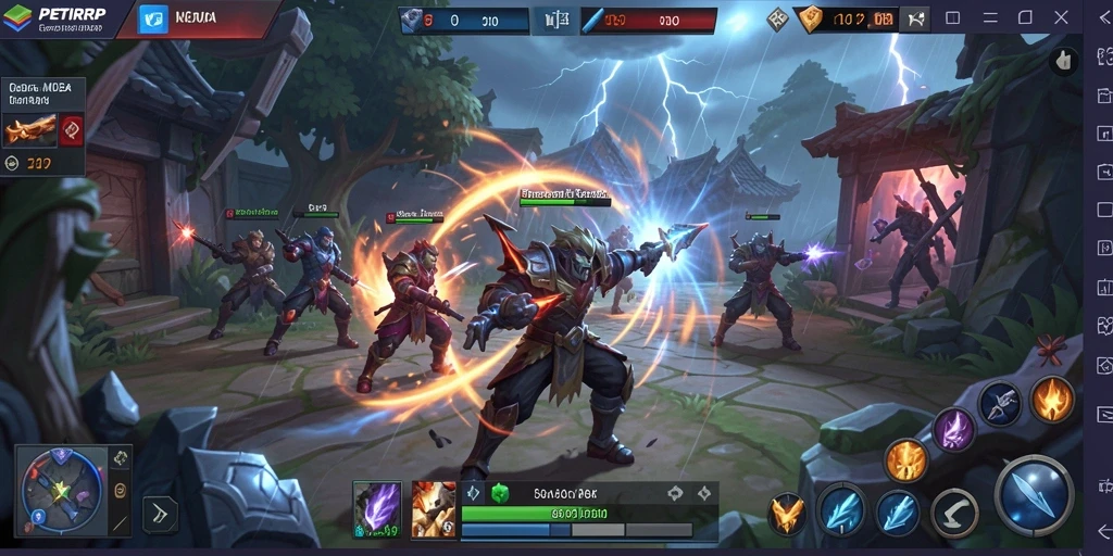 Tampilan utama gameplay MOBA yang menarik dan penuh aksi.