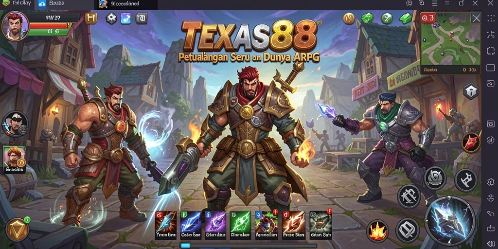 Tampilan gameplay <strong>TEXAS88</strong> yang mendebarkan dalam pertarungan ARPG.
