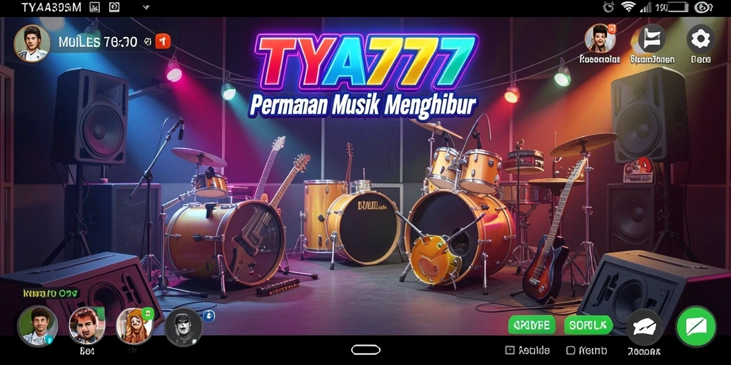 Screenshot gameplay TYA777 menampilkan pemain beraksi dengan musik.