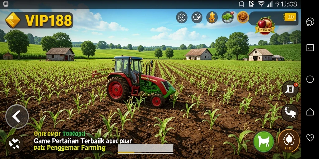 Screenshot gameplay VIP188 menampilkan keseruan bertani dan mengelola lahan