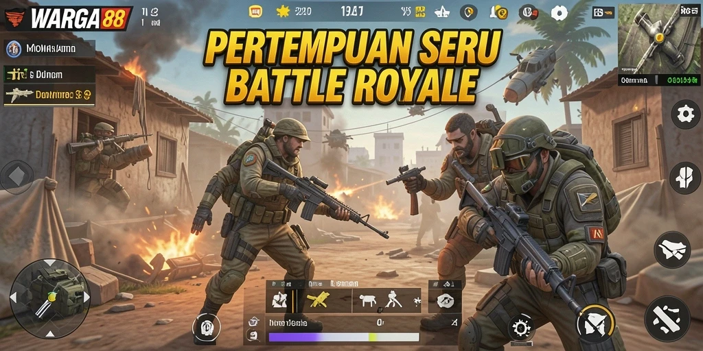Tangkapan layar gameplay <strong>WARGA88</strong> yang menunjukkan aksi pertempuran seru.