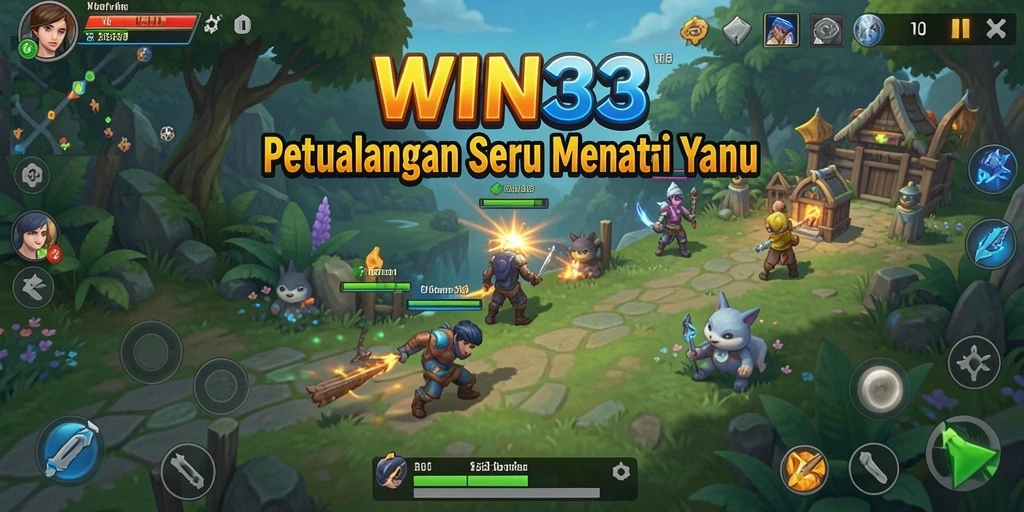 Tampilan menarik gameplay petualangan di WIN33.