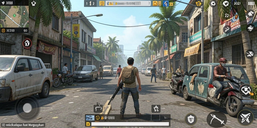 Tampilan gameplay simulasi yang menarik dan interaktif.