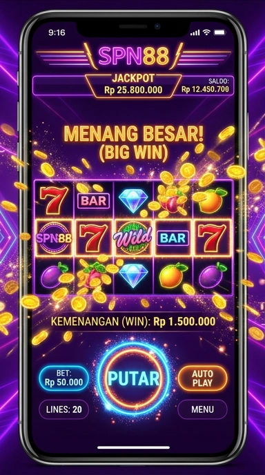 Screenshot antarmuka pengguna spn88 yang menarik.